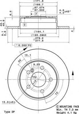 Тормозной диск AP 14969 V