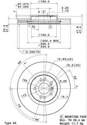 Тормозной диск AP 25064 V