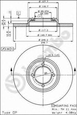 Тормозной диск BRECO BS 7132