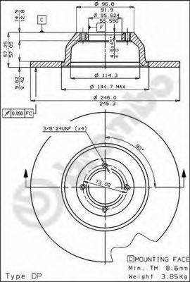 Тормозной диск BRECO BS7166