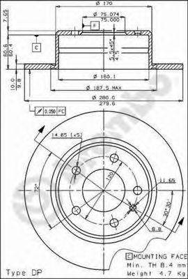 Тормозной диск BRECO BS 7221