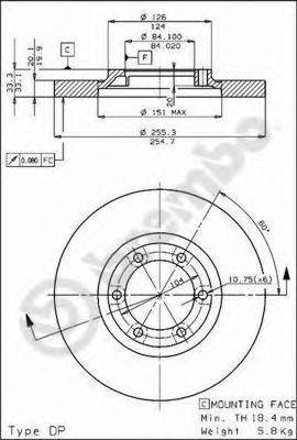 Тормозной диск BRECO BS 7355