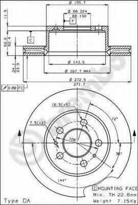 Тормозной диск BRECO BS 7826