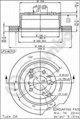 Тормозной диск BRECO BS 7841