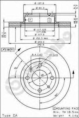 Тормозной диск BRECO BS 7870