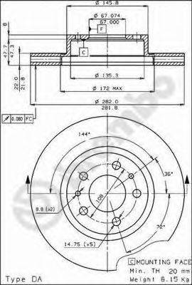 Тормозной диск BRECO BS 7878