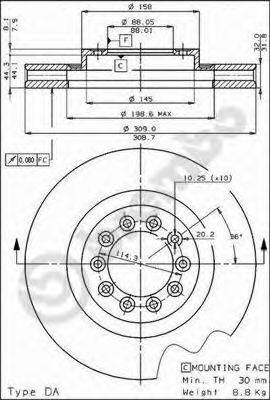 Тормозной диск BRECO BS 7884