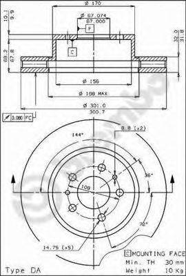 Тормозной диск BRECO BS 7896