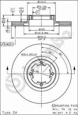 Тормозной диск BRECO BS 7953