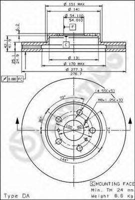 Тормозной диск BRECO BS 8065