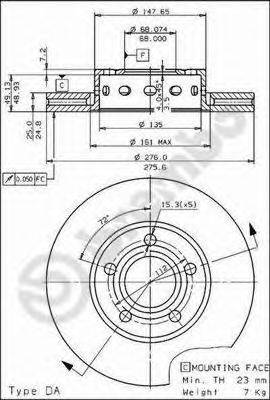 Тормозной диск BRECO BS 8133