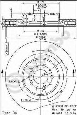 Тормозной диск BRECO BS 8305