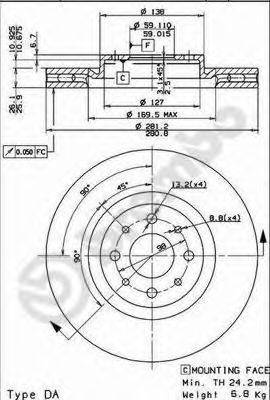 Тормозной диск BRECO BS 8391