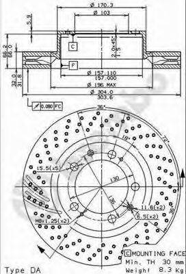 Тормозной диск BRECO BS8416