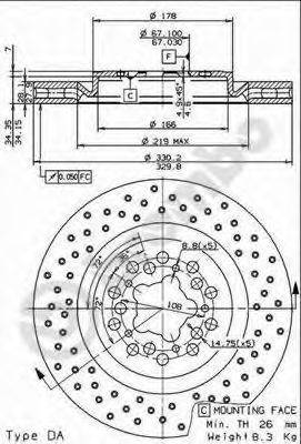 Тормозной диск BRECO BS 8419