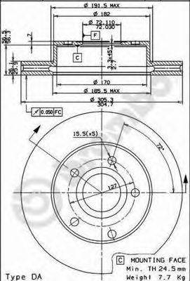 Тормозной диск BRECO BS 8438