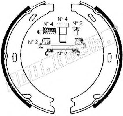 Комплект тормозных колодок, стояночная тормозная система fri.tech. 1052.121K