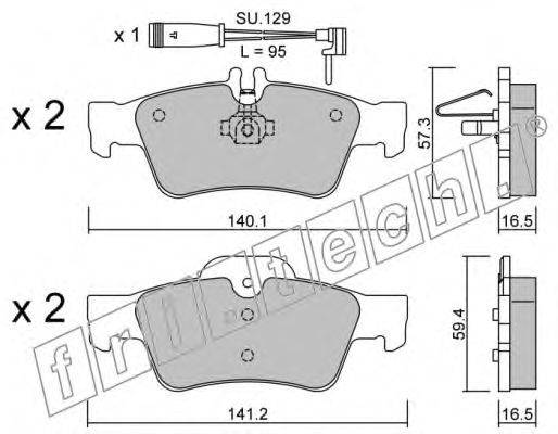 Комплект тормозных колодок, дисковый тормоз MERCEDES-BENZ 0034205120