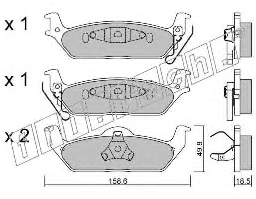 Комплект тормозных колодок, дисковый тормоз fri.tech. 8770