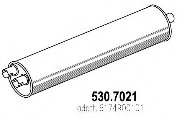 Средний / конечный глушитель ОГ ASSO 530.7021