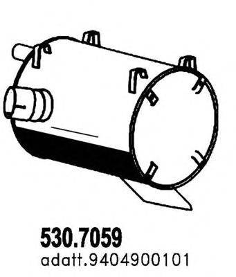 Средний / конечный глушитель ОГ ASSO 530.7059