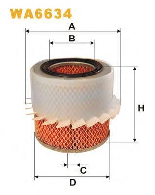 Воздушный фильтр WIX FILTERS WA6634