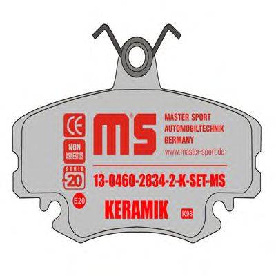 Комплект тормозных колодок, дисковый тормоз MASTER-SPORT 13046028342KSETMS