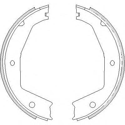 Комплект тормозных колодок, стояночная тормозная система WOKING Z4743.00