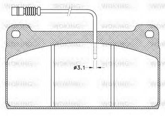 Комплект тормозных колодок, дисковый тормоз WOKING JSA 9233.40