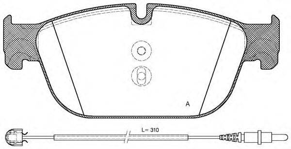 Комплект тормозных колодок, дисковый тормоз OPEN PARTS BPA1451.01