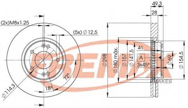 Тормозной диск FREMAX BD5107
