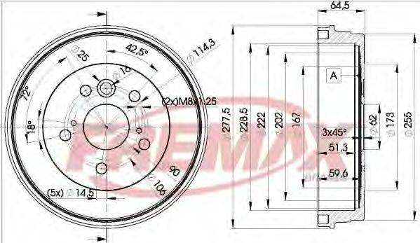 Тормозной барабан FREMAX BD4443