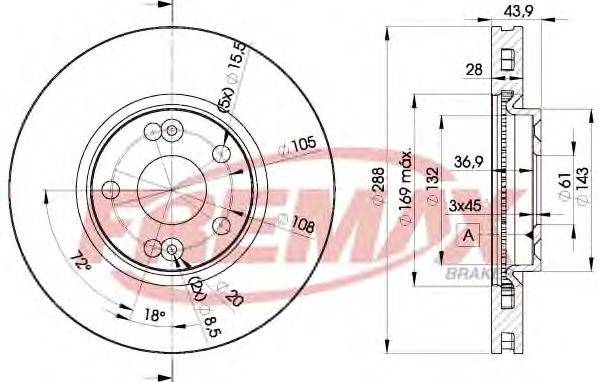 Тормозной диск FREMAX BD6029