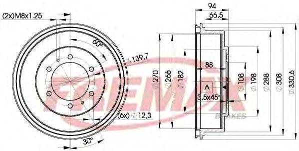 Тормозной барабан FREMAX BD-7044