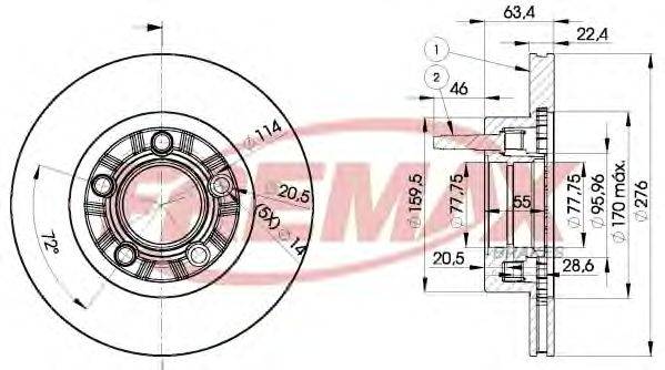 Тормозной диск A.B.S. 16423