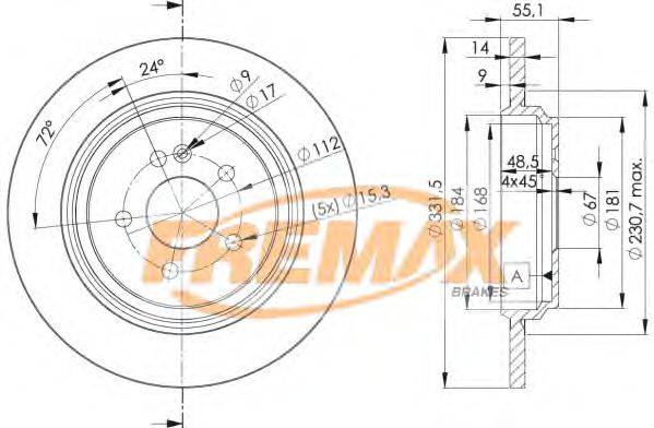 Тормозной диск FREMAX BD-3505