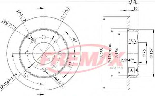 Тормозной диск FREMAX BD5020