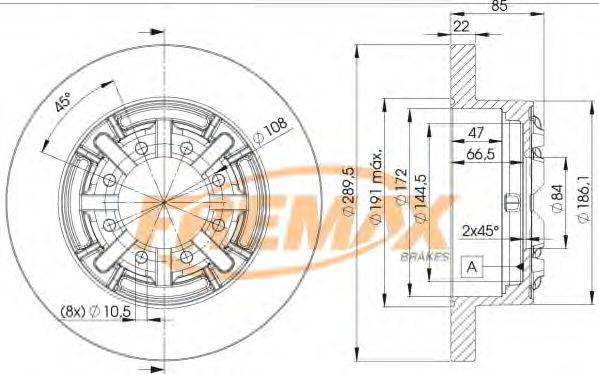 Тормозной диск FREMAX BD8773