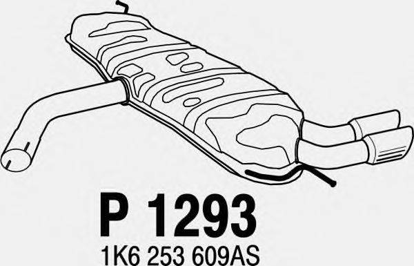 Глушитель выхлопных газов конечный FENNO P1293