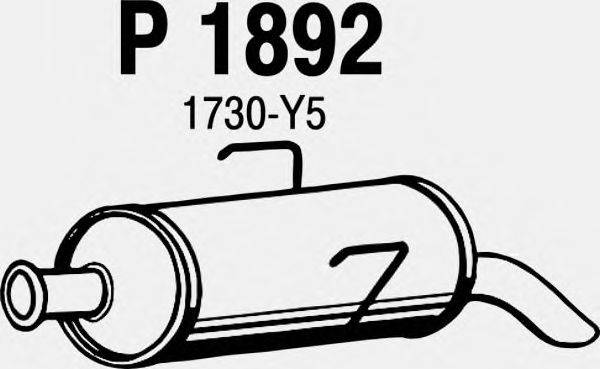 Глушитель выхлопных газов конечный FENNO P1892