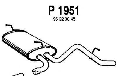 Глушитель выхлопных газов конечный FENNO P1951