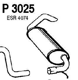 Глушитель выхлопных газов конечный FENNO P3025