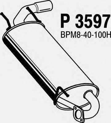 Глушитель выхлопных газов конечный FENNO P3597
