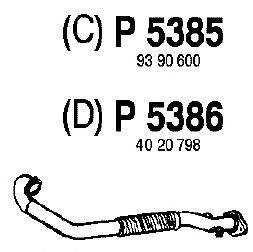 Труба выхлопного газа FENNO P5386