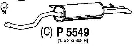 Глушитель выхлопных газов конечный FENNO P5549