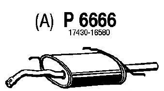 Глушитель выхлопных газов конечный FENNO P6666