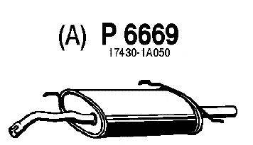 Глушитель выхлопных газов конечный FENNO P6669