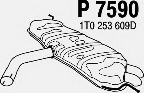 Глушитель выхлопных газов конечный FENNO P7590