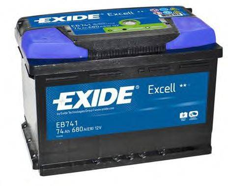 Стартерная аккумуляторная батарея; Стартерная аккумуляторная батарея EXIDE EB741