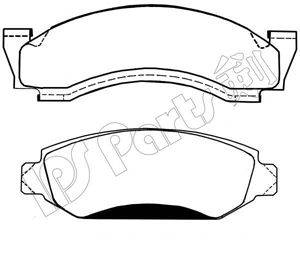 Комплект тормозных колодок, дисковый тормоз IPS Parts IBD-1055